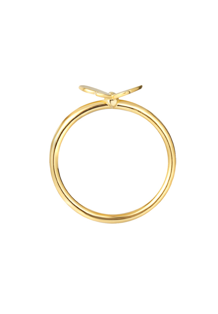 TOMEI Flying Butterfly Ring,Yellow Gold 916