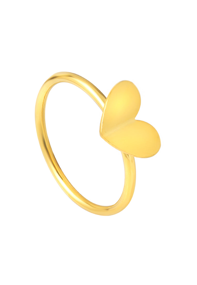 TOMEI Exciting Heart Ring, Yellow Gold 916