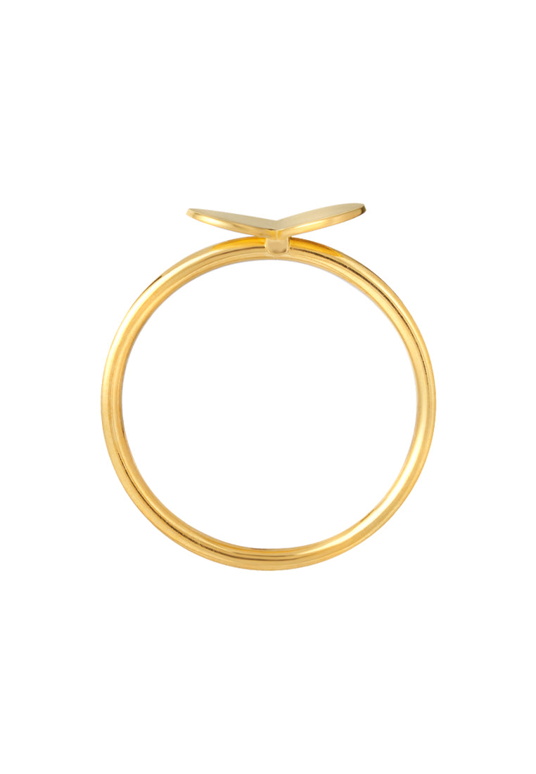 TOMEI Exciting Heart Ring, Yellow Gold 916