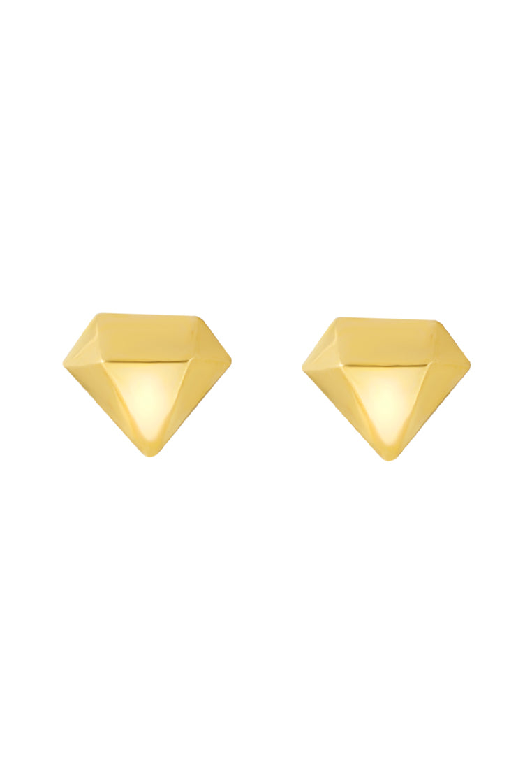 TOMEI Lusso Italia Diamond Shaped Earrings, Yellow Gold 916