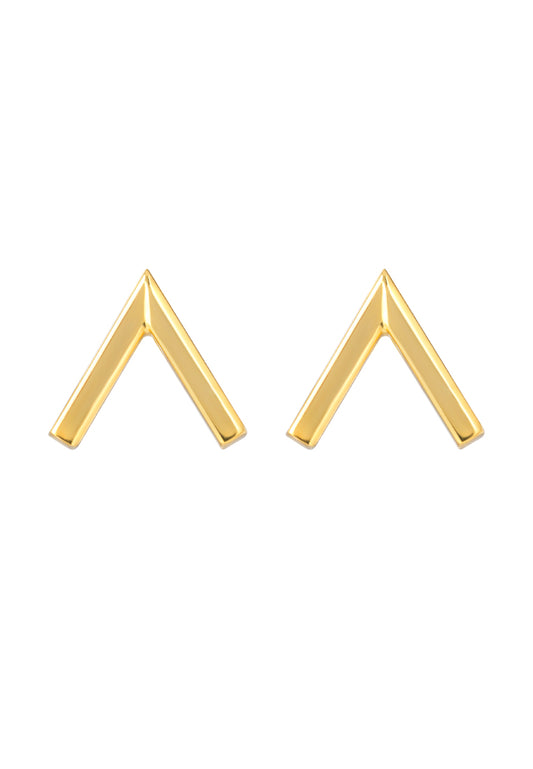 TOMEI Lusso Italia V Shaped Earrings, Yellow Gold 916