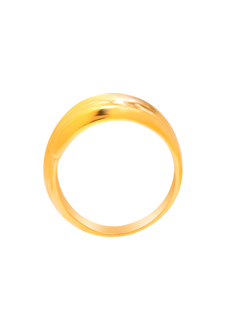 TOMEI Lusso Italia Classic Layered Ring, Yellow Gold 916