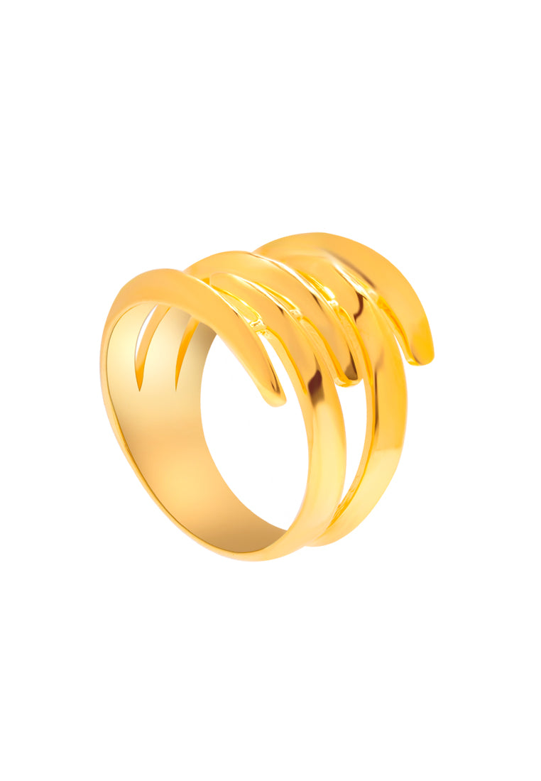 TOMEI Lusso Italia Classic Layered Ring, Yellow Gold 916