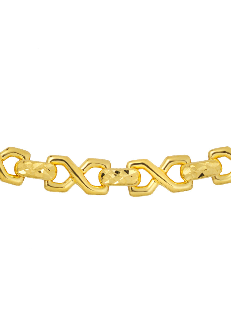 TOMEI X-Linked Bracelet, Yellow Gold 916