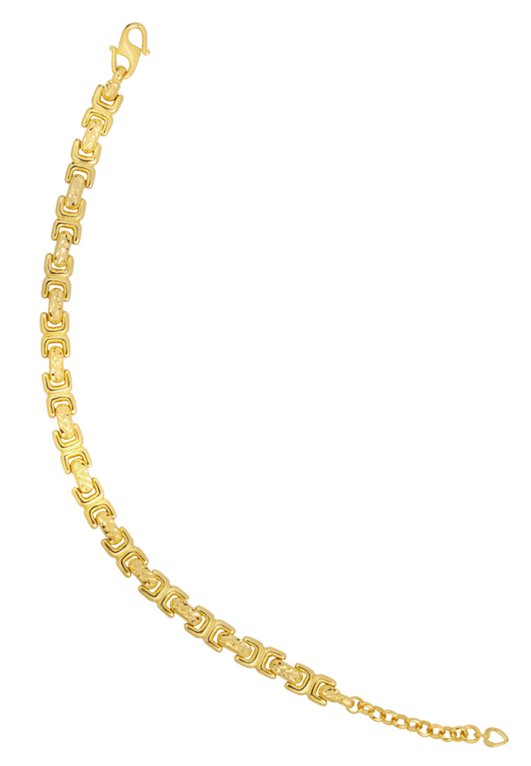 TOMEI C-Linked Bracelet, Yellow Gold 916