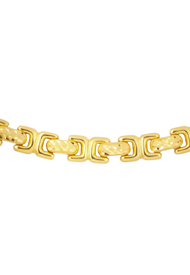 TOMEI C-Linked Bracelet, Yellow Gold 916