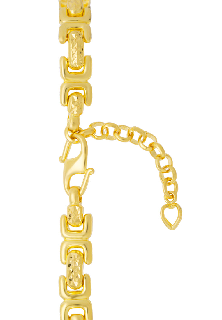 TOMEI C-Linked Bracelet, Yellow Gold 916