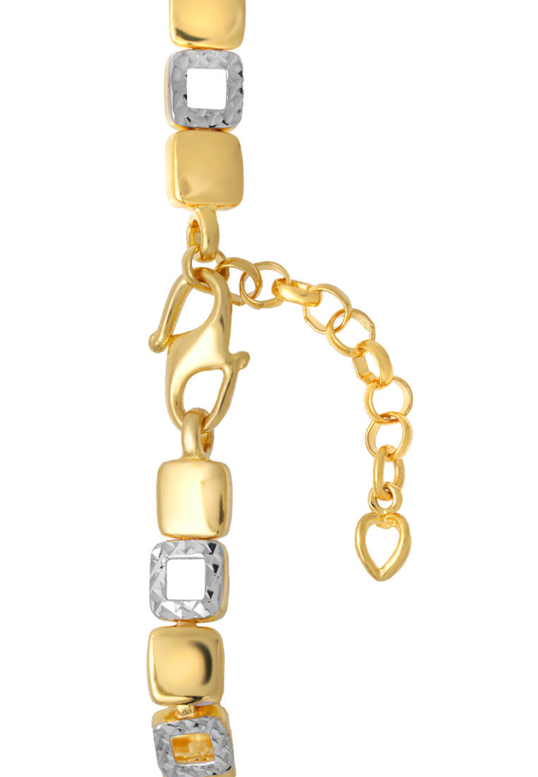 TOMEI Dual-Tone Bracelet, Yellow Gold 916