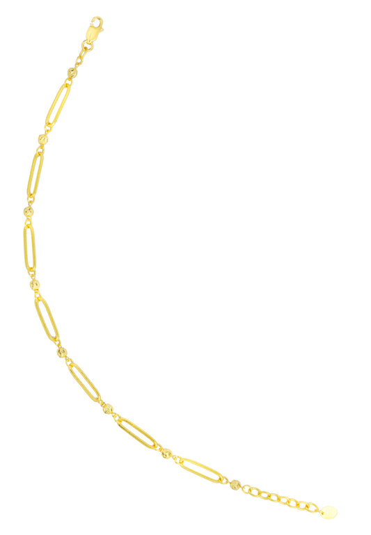 TOMEI Bead Linked Bracelet, Yellow Gold 916