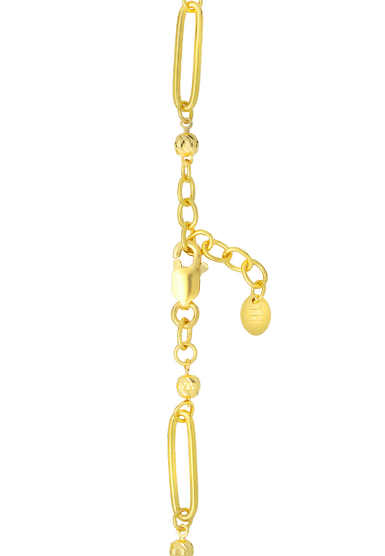 TOMEI Bead Linked Bracelet, Yellow Gold 916