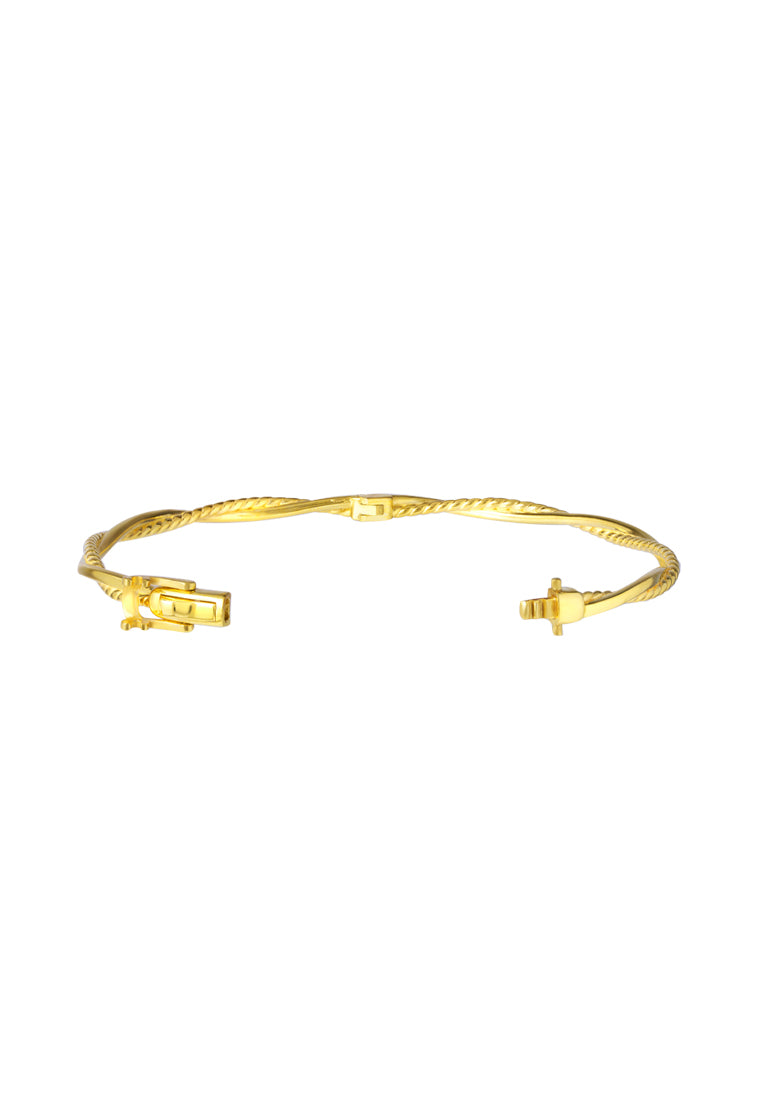 TOMEI Twisted Line Bangle, Yellow Gold 916