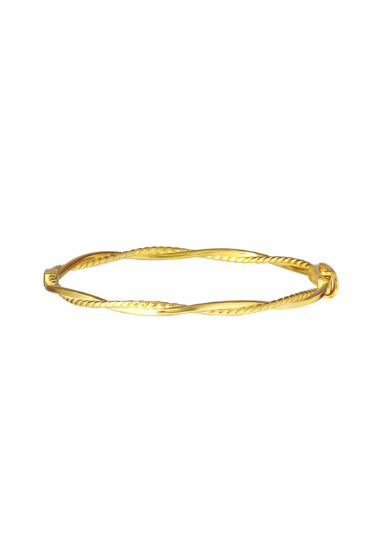 TOMEI Twisted Line Bangle, Yellow Gold 916
