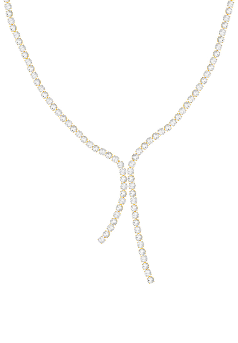 TOMEI Diamond Cut Collection Eternity Necklace, Yellow Gold 916