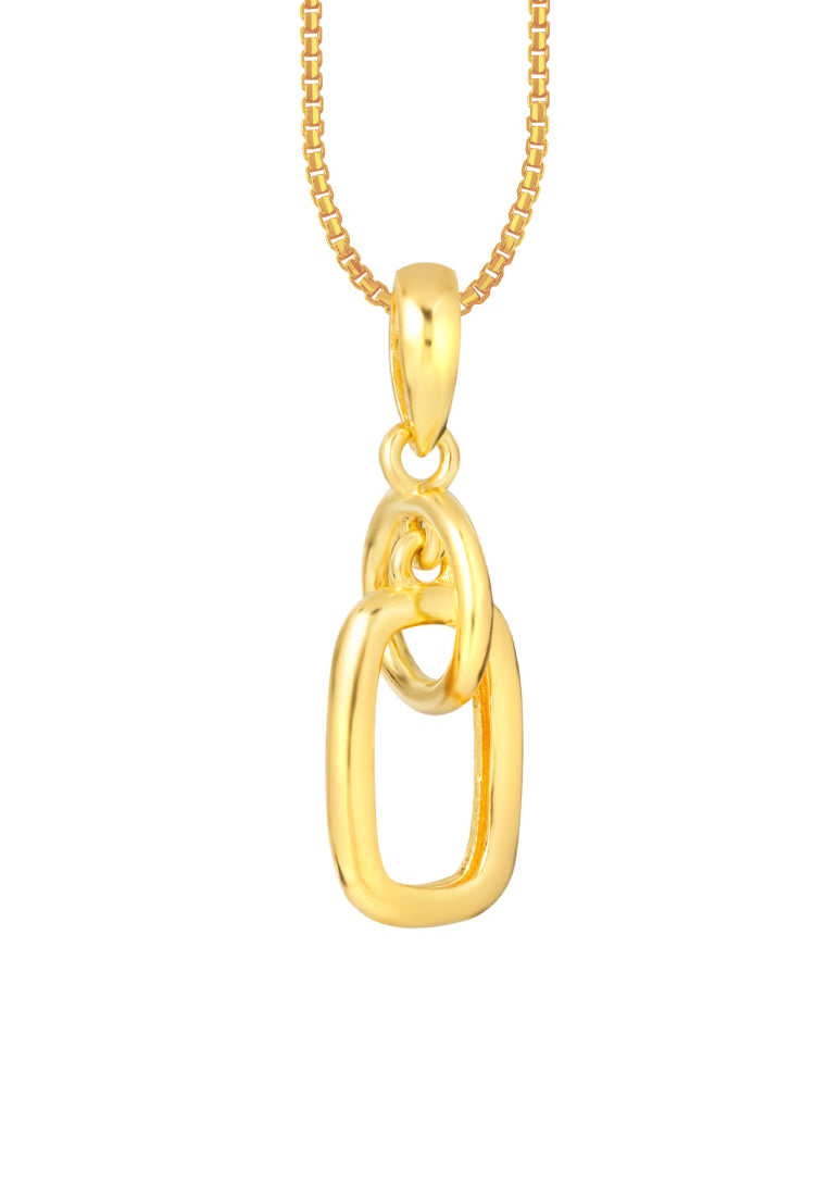 TOMEI Swinging Rectangle Pendant, Yellow Gold 916