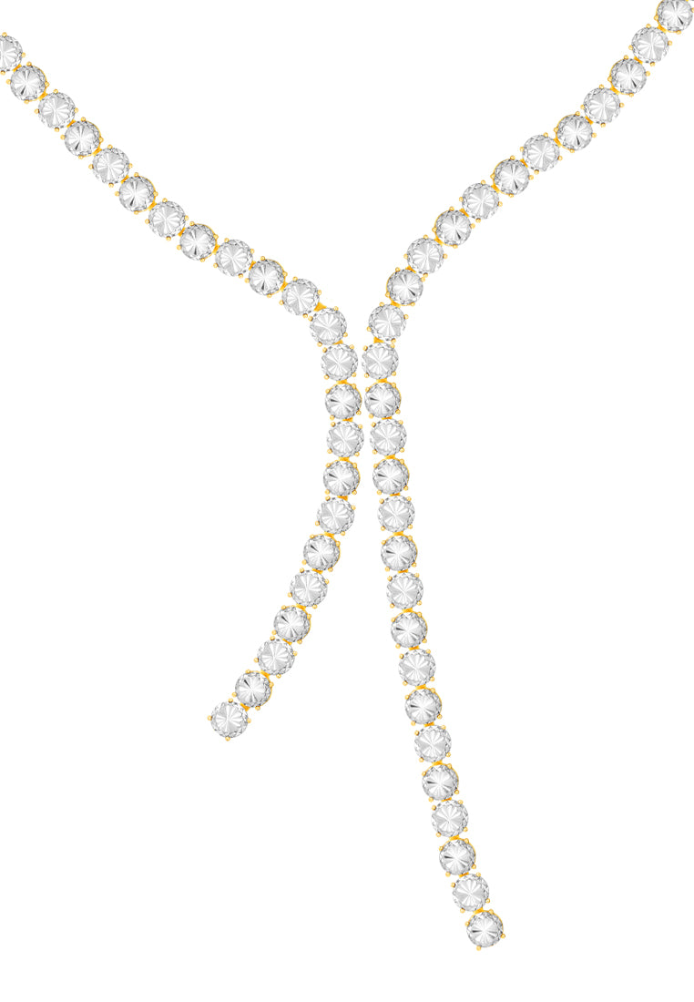 TOMEI Diamond Cut Collection Eternity Necklace, Yellow Gold 916