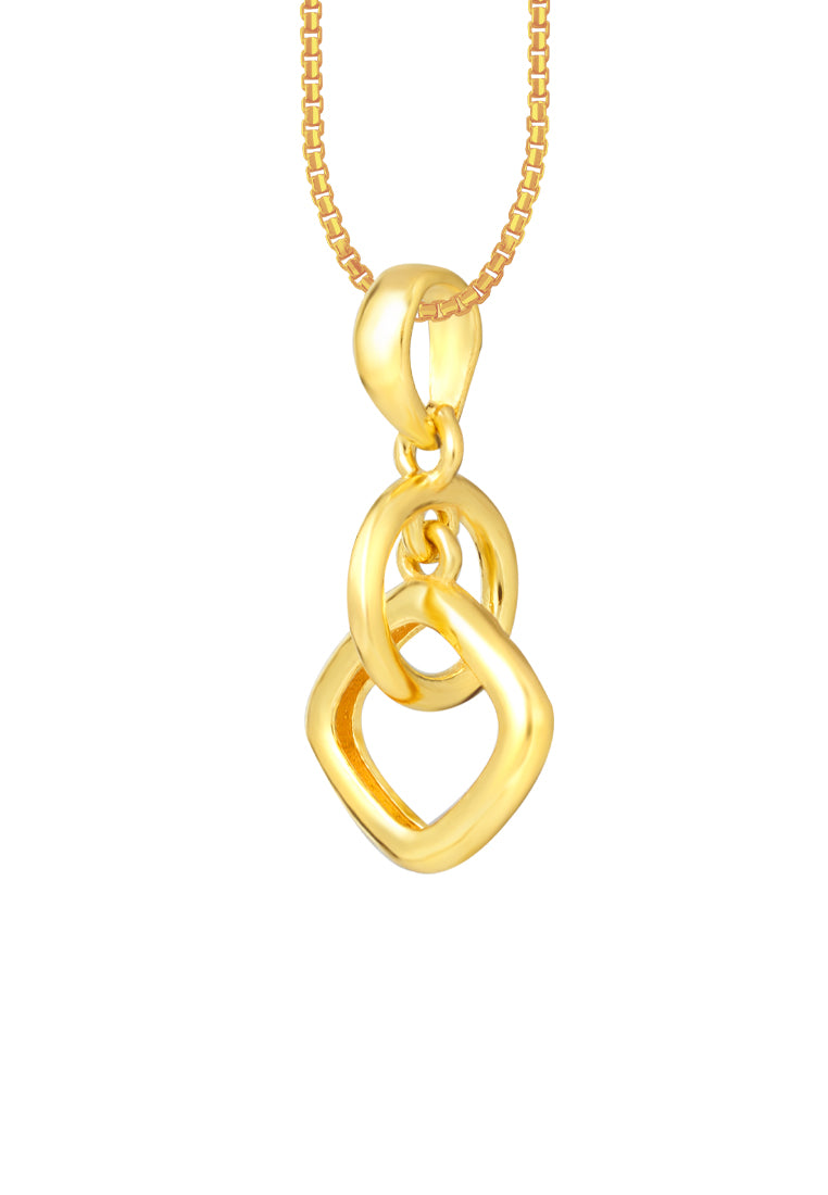 TOMEI Geometrical Link Pendant, Yellow Gold 916