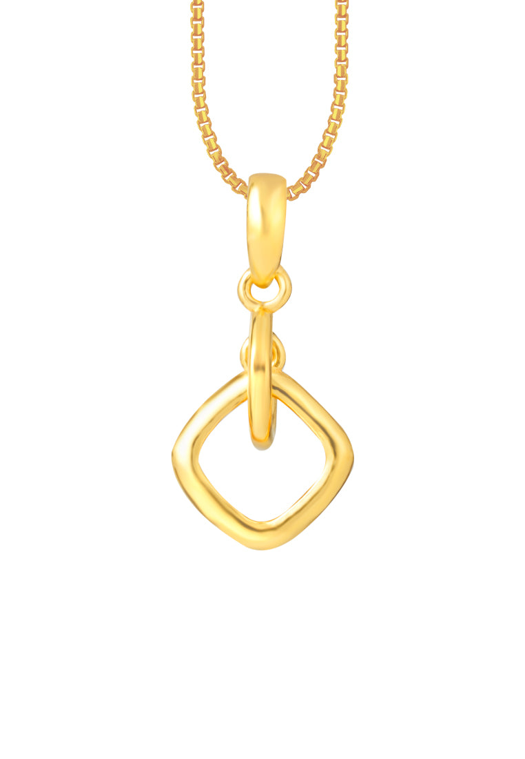 TOMEI Geometrical Link Pendant, Yellow Gold 916