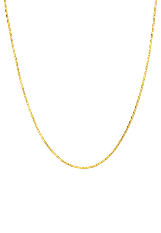 TOMEI Bamboo Tube Necklace, Yellow Gold 916