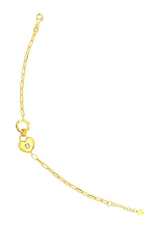 TOMEI Love Lock Bracelet, Yellow Gold 916