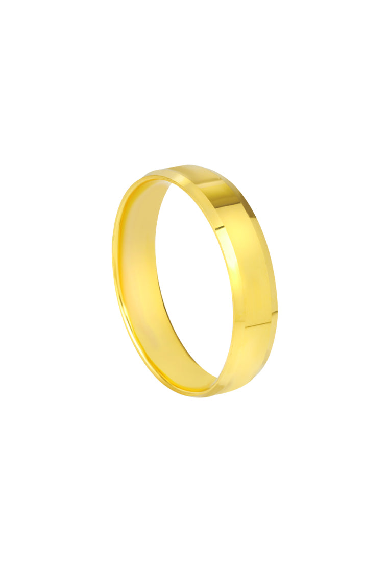 TOMEI Simply Plain Xi De Ring, Yellow Gold 916