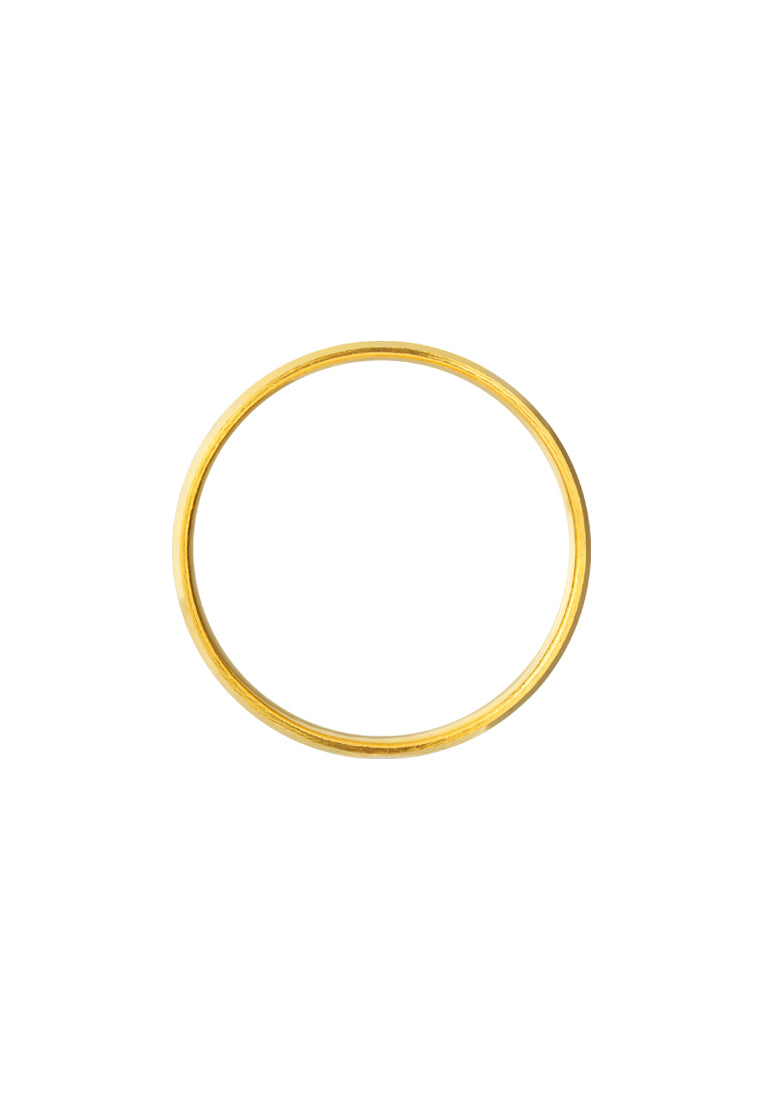 TOMEI Simply Plain Xi De Ring, Yellow Gold 916