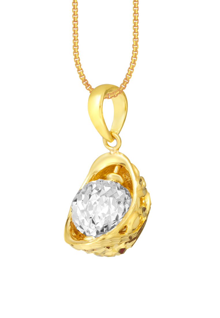 TOMEI Bead In Cradle Pendant, Yellow Gold 916