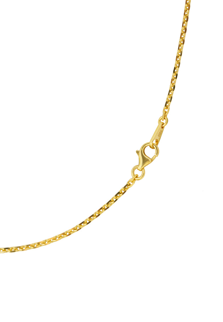 TOMEI Dual-Tone Flower Necklace, Yellow Gold 916