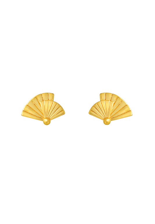 TOMEI Fan Earrings, Yellow Gold 916