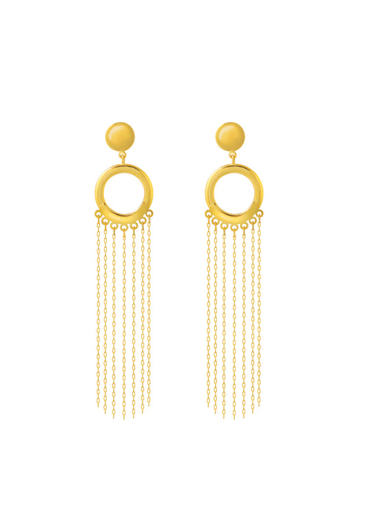 TOMEI Lusso Italia Tassels Earrings, Yellow Gold 916