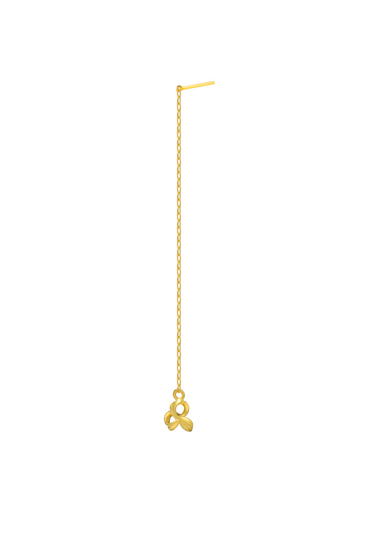 TOMEI Flower Drop Earrings, Yellow Gold 916