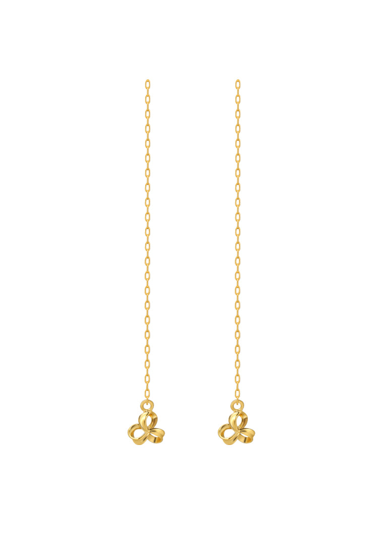 TOMEI Flower Drop Earrings, Yellow Gold 916