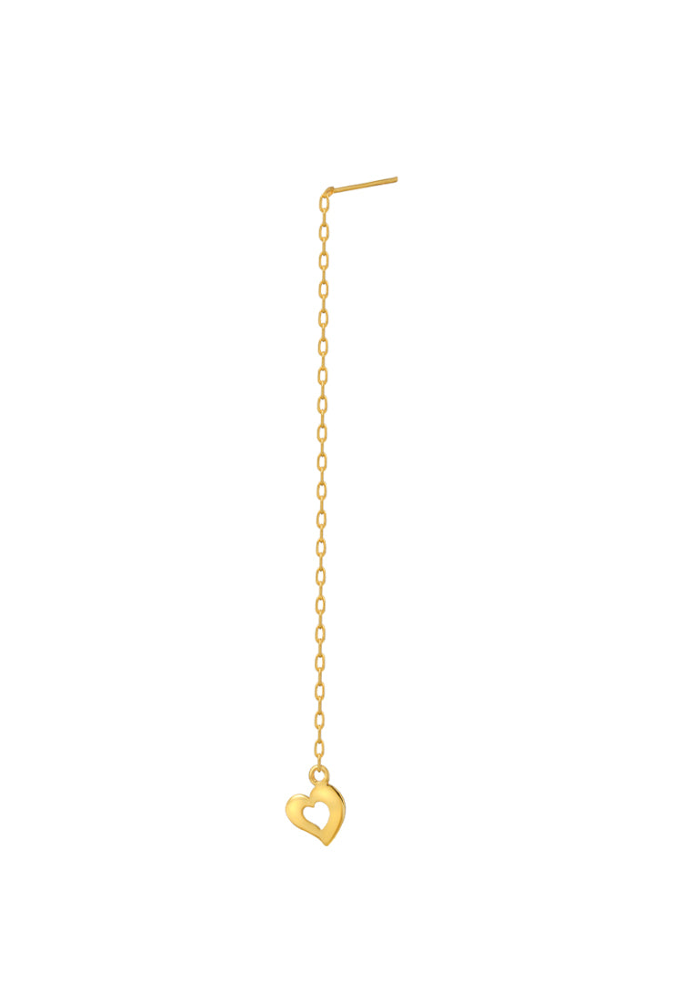 TOMEI Love Drop Earrings, Yellow Gold 916