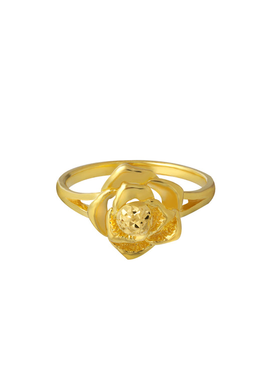 TOMEI Flower Ring, Yellow Gold 916