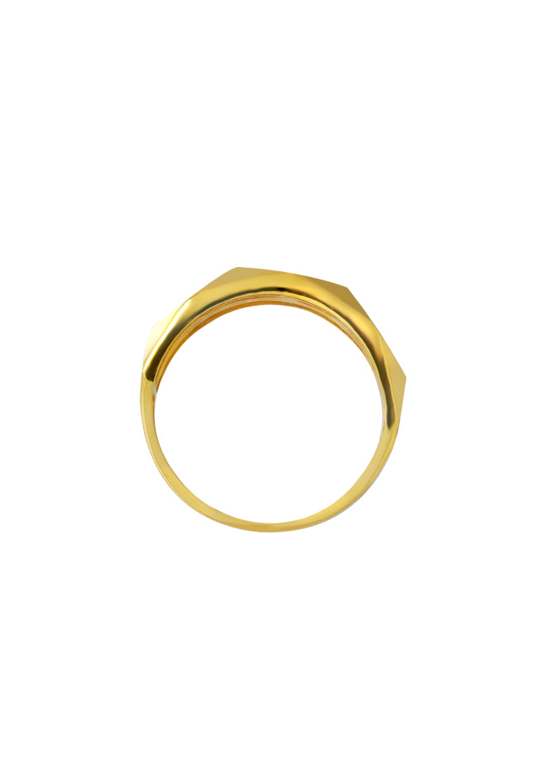 TOMEI Lusso Italia Dual-Tone Ring, Yellow Gold 916