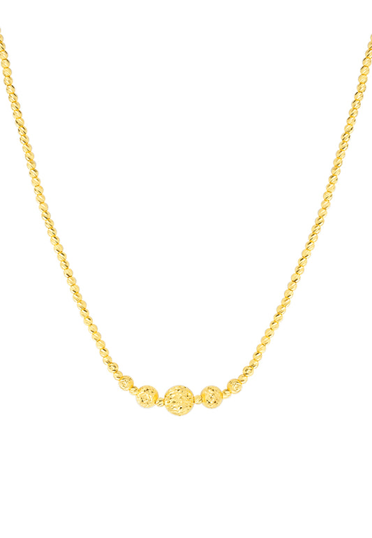TOMEI Bead Necklace, Yellow Gold 916