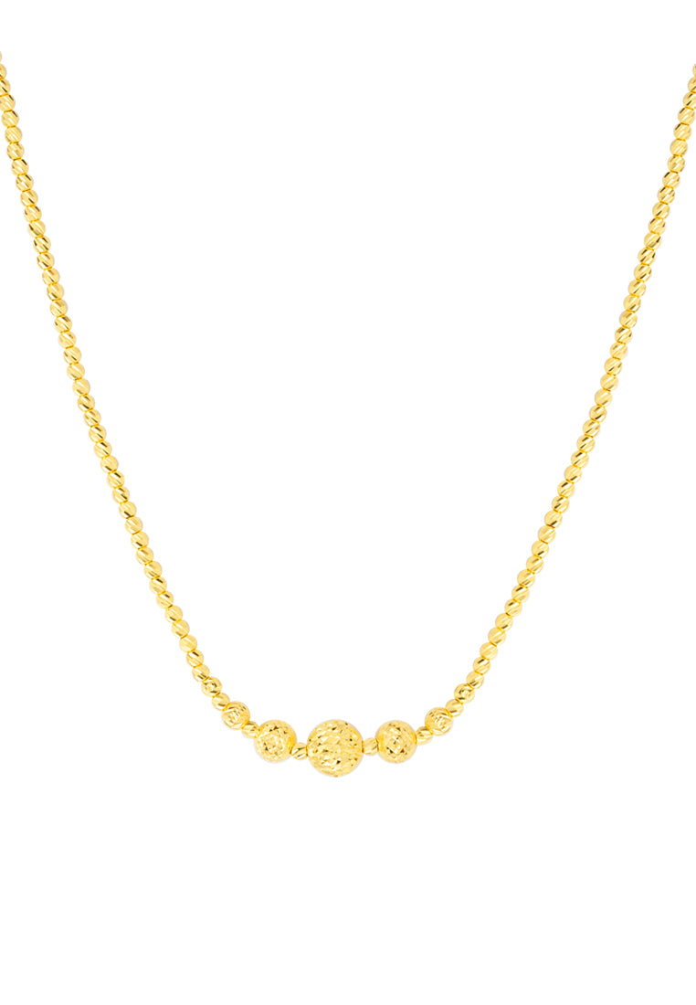 TOMEI Bead Necklace, Yellow Gold 916