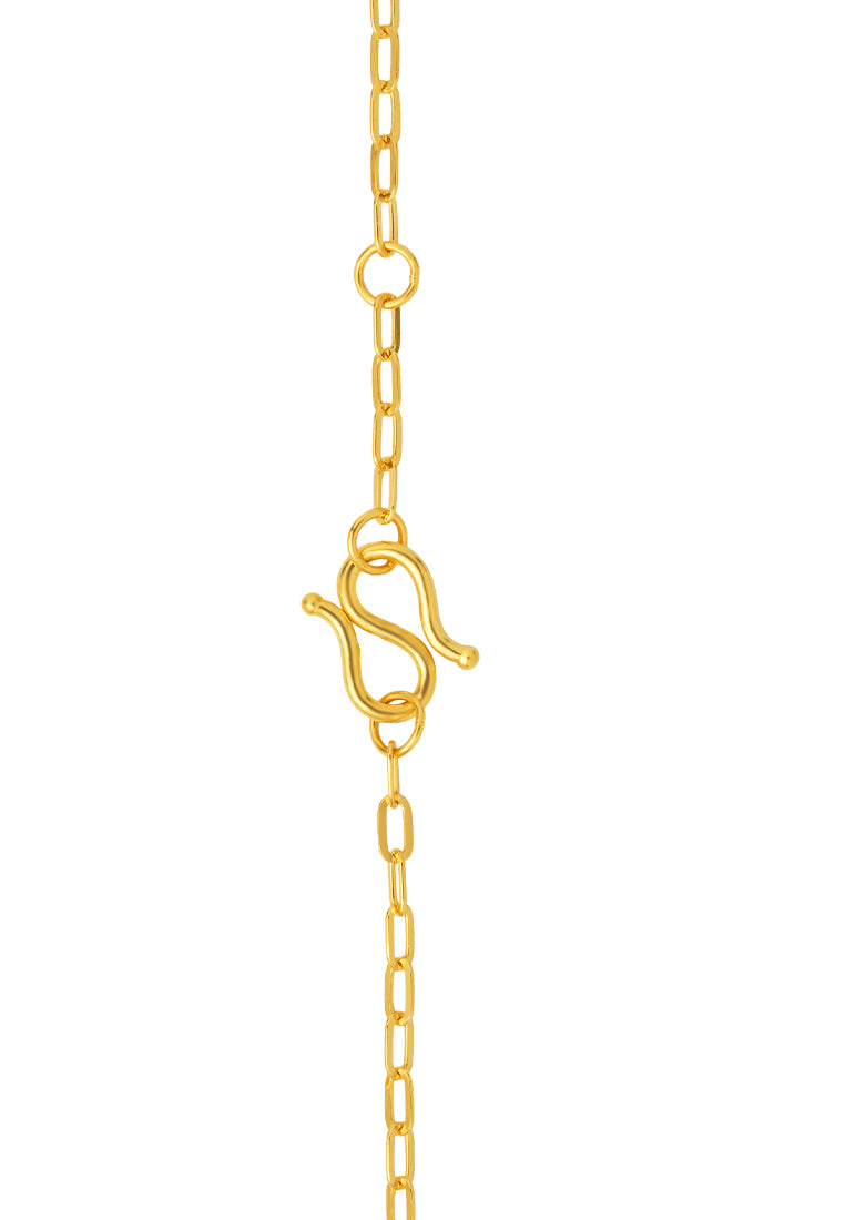 TOMEI X XIFU  Wofen-Hearted Bracelet, Yellow Gold 999