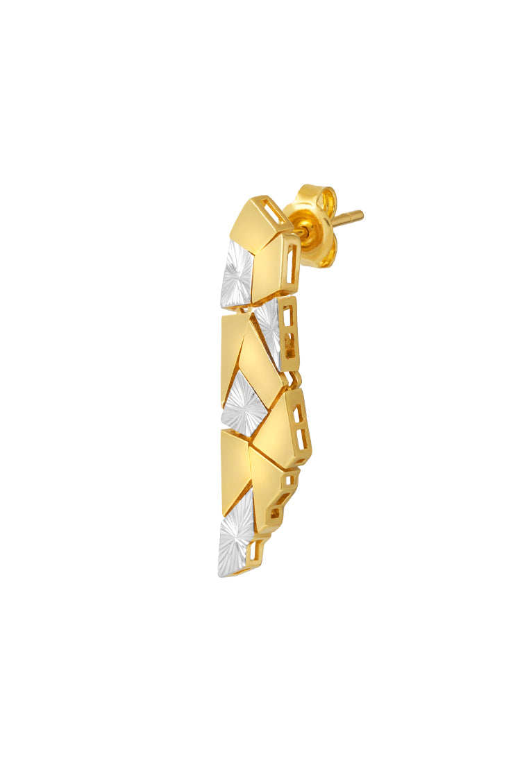 TOMEI Diamond Cut Collection Earrings, Yellow Gold 916