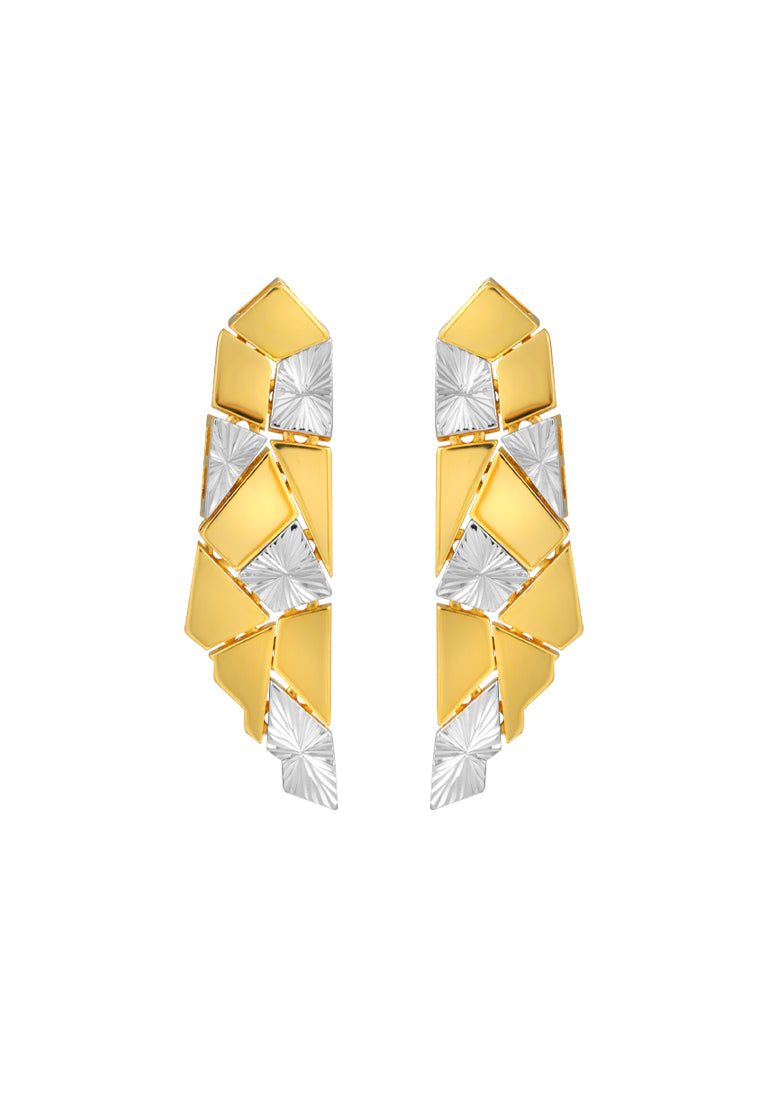 TOMEI Diamond Cut Collection Earrings, Yellow Gold 916