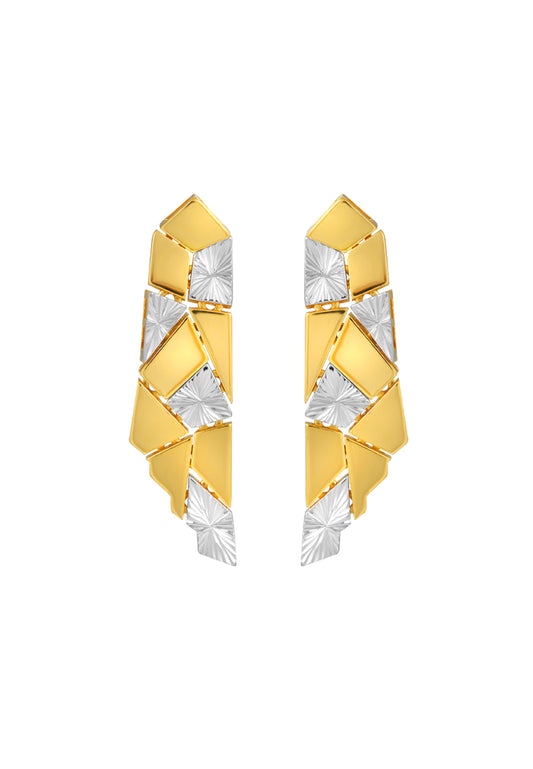 TOMEI Diamond Cut Collection Earrings, Yellow Gold 916