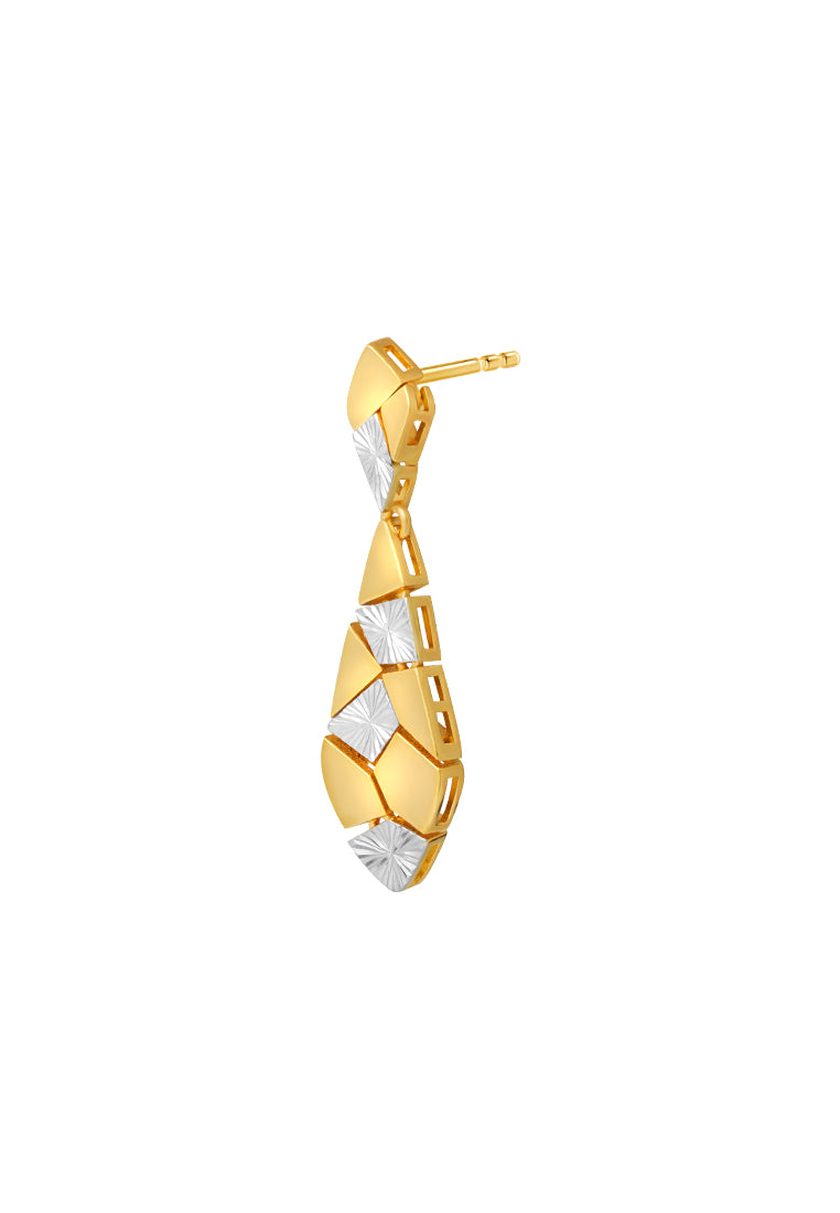 TOMEI Diamond Cut Collection Earrings, Yellow Gold 916
