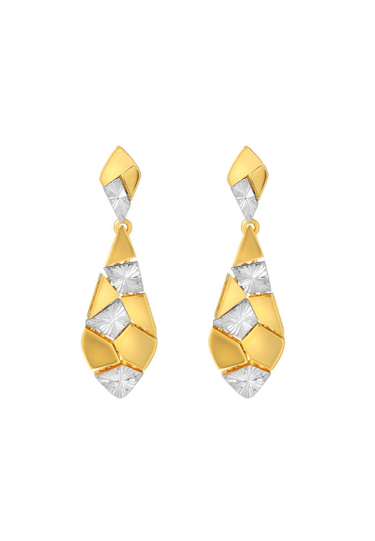 TOMEI Diamond Cut Collection Earrings, Yellow Gold 916
