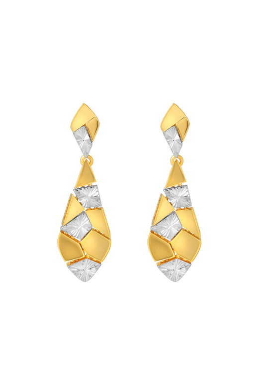 TOMEI Diamond Cut Collection Earrings, Yellow Gold 916
