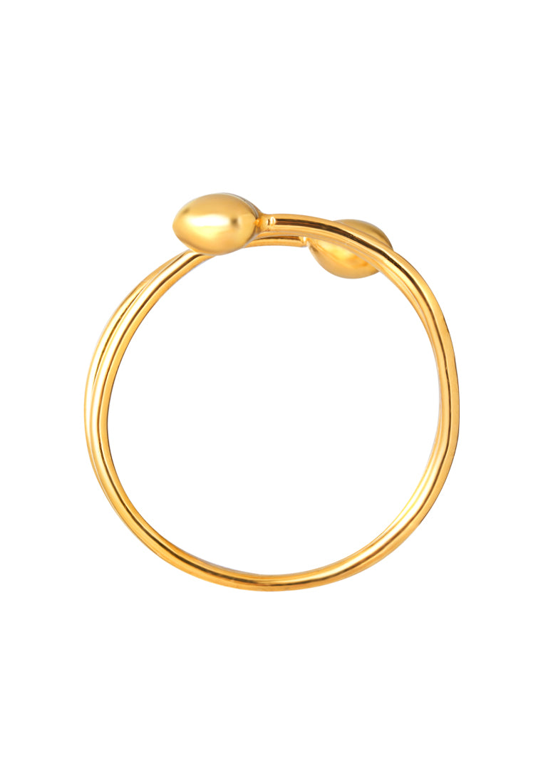 TOMEI [Online Exclusive] Swirling Swirling Little Heart Ring, Yellow Gold 916