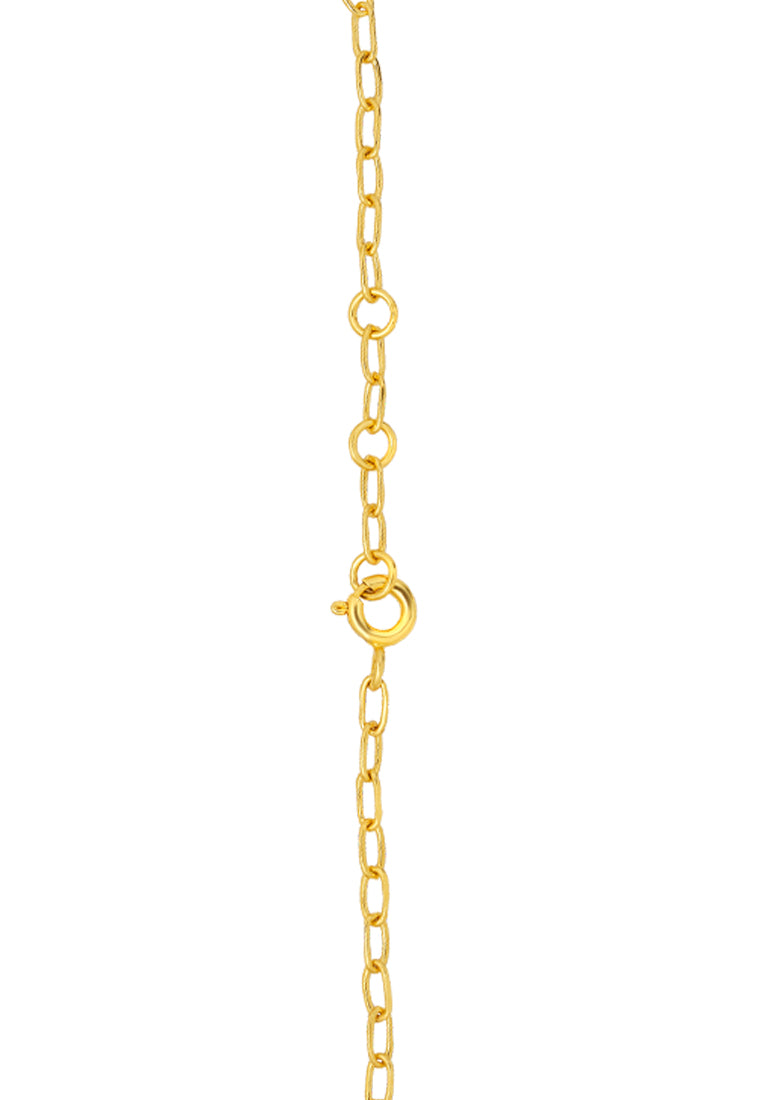 TOMEI Dual-Tone Circle & Bar Bracelet, Yellow Gold 916