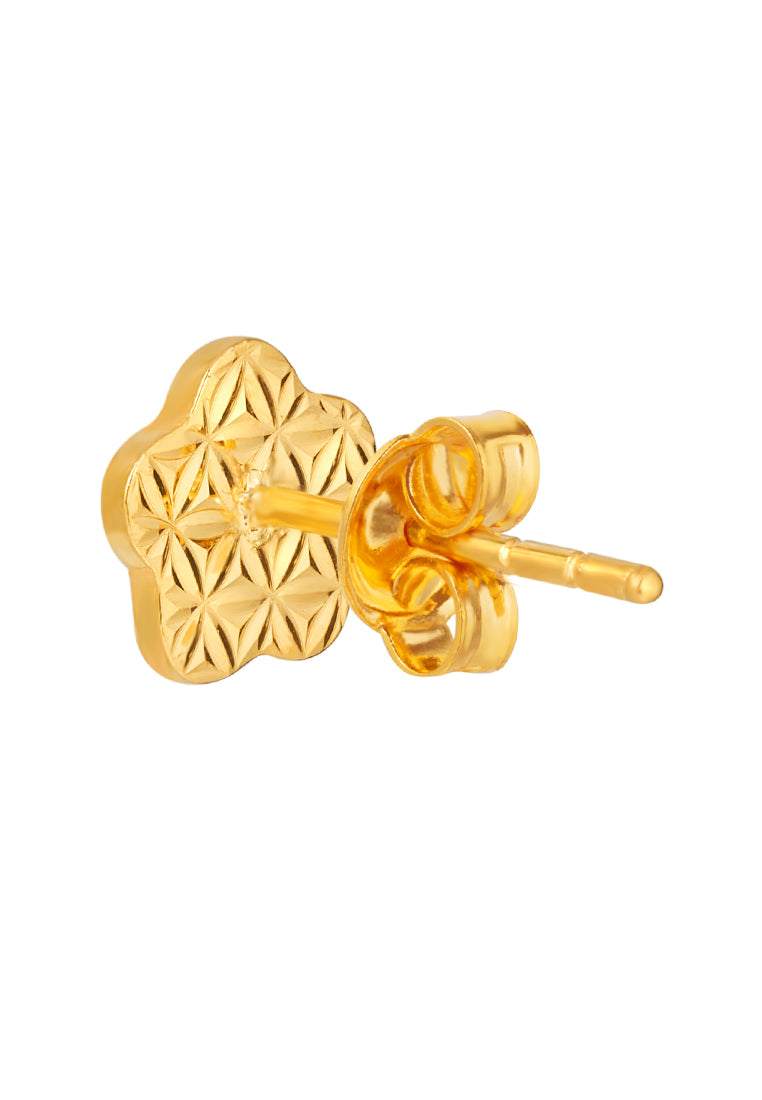 TOMEI Clovery Earrings (5G), Yellow Gold 999