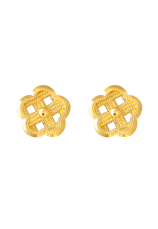 TOMEI X XIFU Wofen Inspired Earrings, Yellow Gold 999