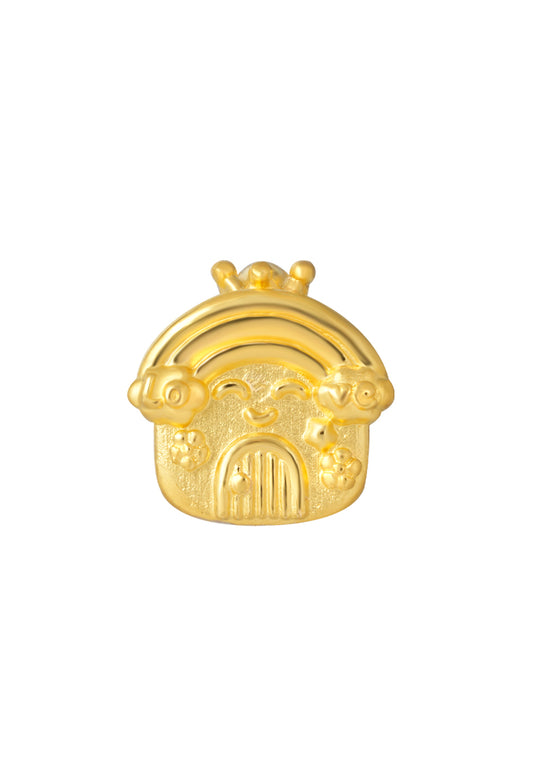 TOMEI Rainbow House Charm, Yellow Gold 916