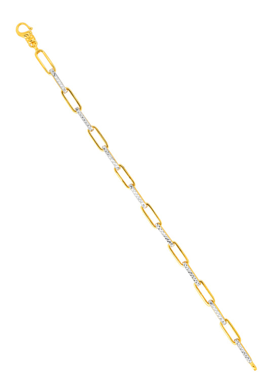 TOMEI Dual-Tone Bracelet, Yellow Gold 916