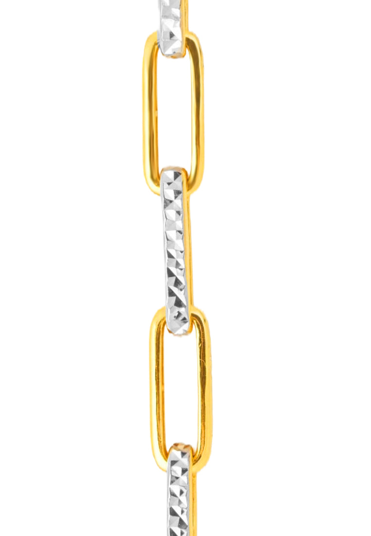 TOMEI Dual-Tone Bracelet, Yellow Gold 916